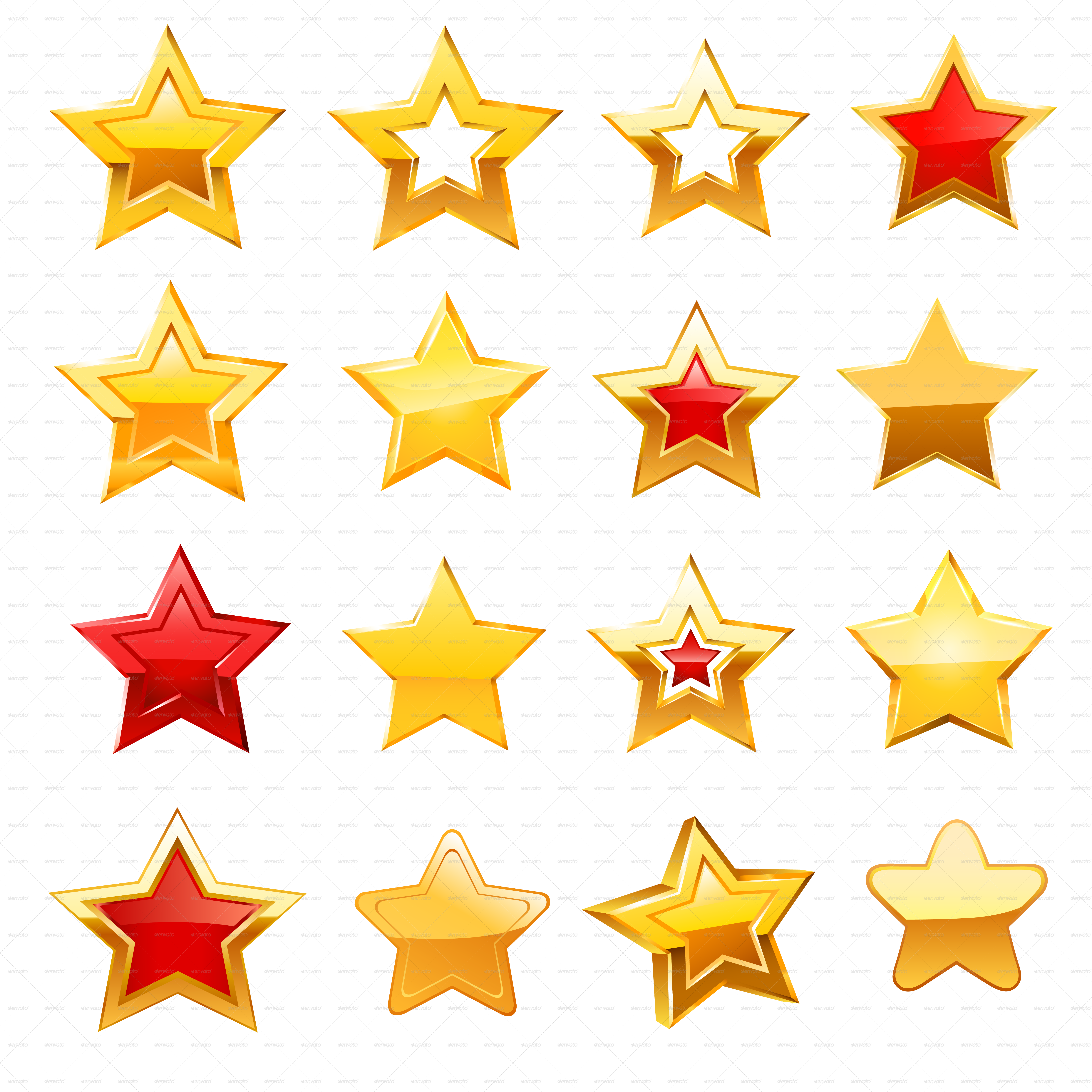 Stars Set/stars Set Stars Set/stars Set - Small Yellow Stars (5900x5900)