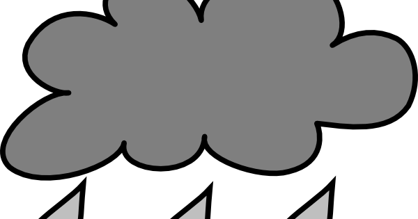Rain Cloud Outline Clipart (600x315)