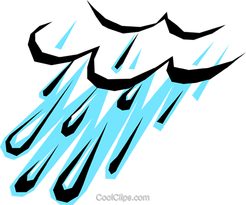 Rain Clouds Royalty Free Vector Clip Art Illustration - Rain (480x401)