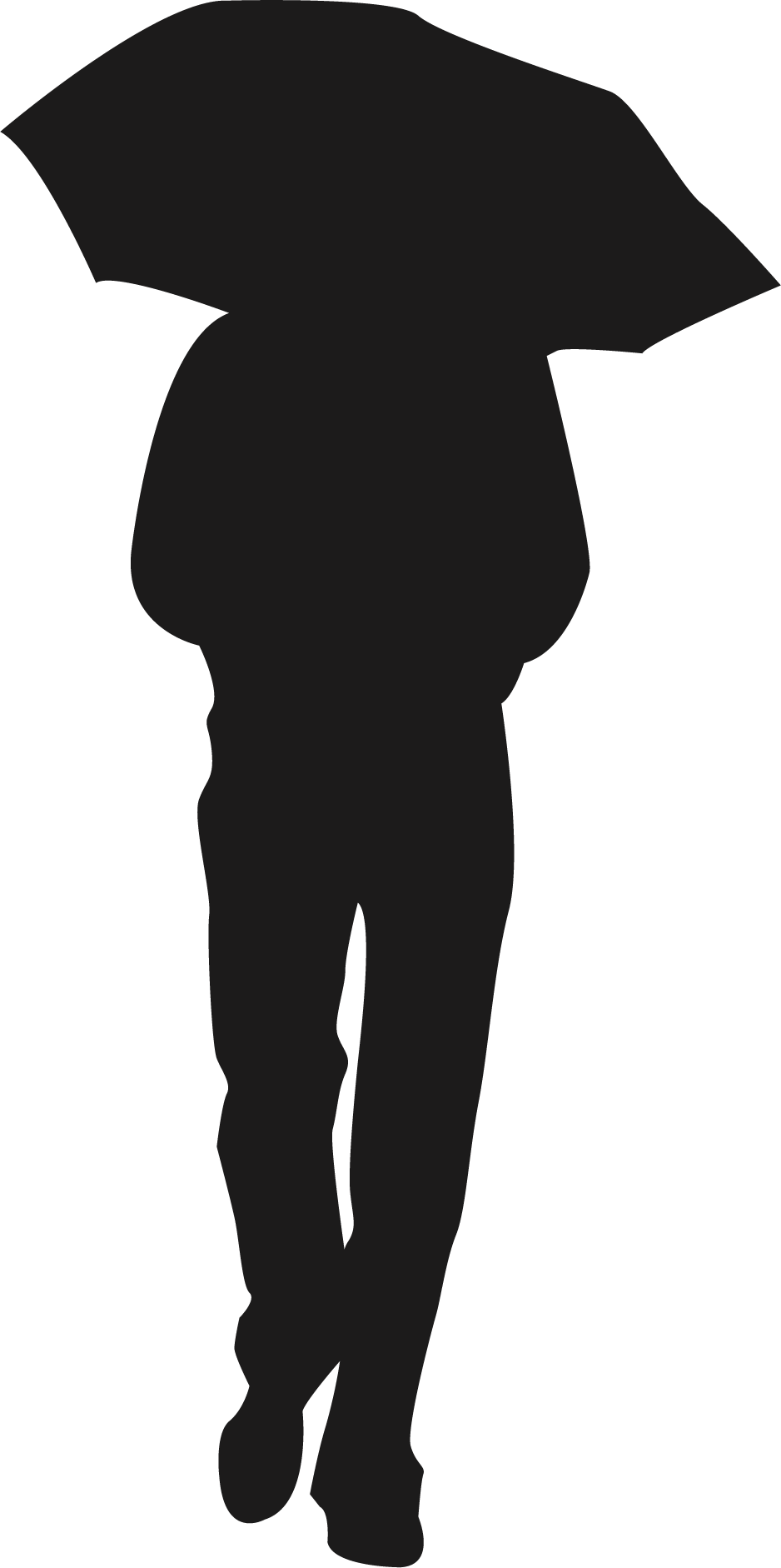 Silhouette Umbrella Rain Scalable Vector Graphics - Walking (938x1882)
