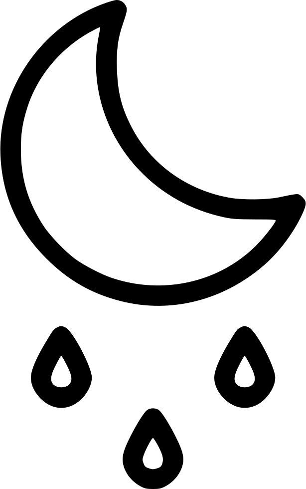 Moon Night Rainfall Drizzle Rain Weather Comments - Rain (614x980)