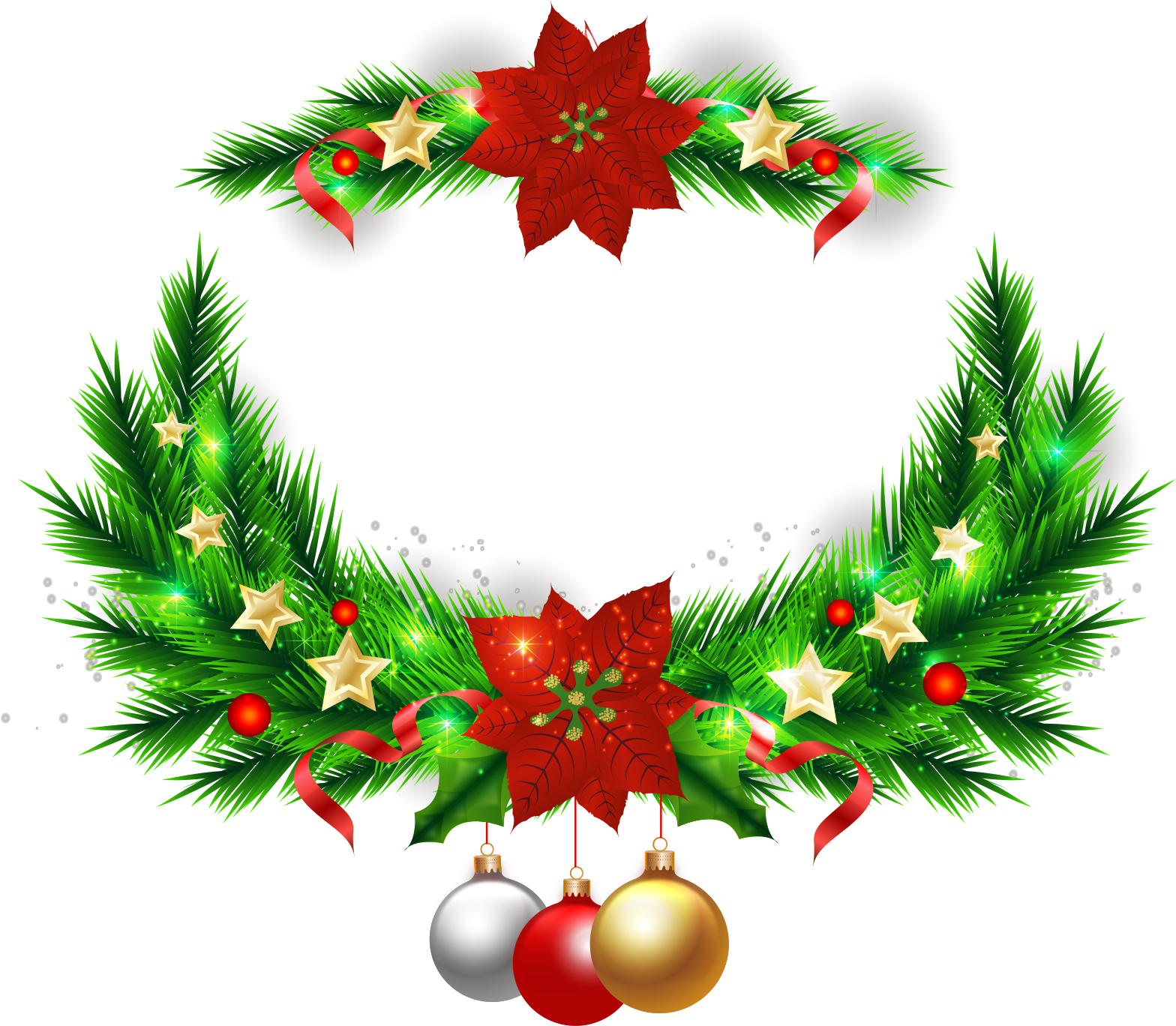 Christmas Tree Wreath Christmas Ornament - Wreath (2000x2000)