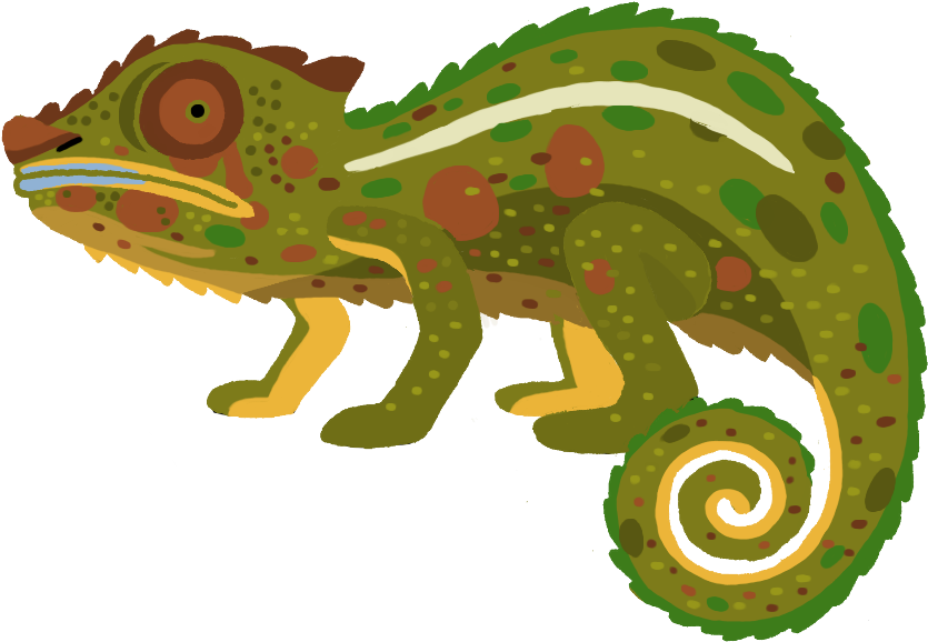 Chameleons Iguanas - Cameleon - Caméléon Png (1000x993)