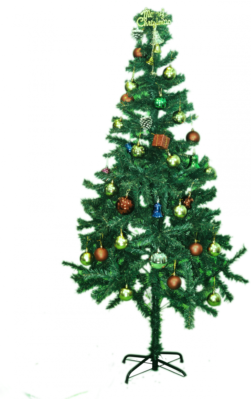 Fully Decorated Green Artificial Christmas Tree - Christmas Tree (1200x1372)