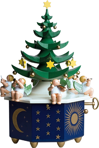 Grünhainichen Angel Christmas Tree / Wendt And Kühn - Noël Music Box, Am Weihnachtsbaume Die Lichter Brennen, (335x500)