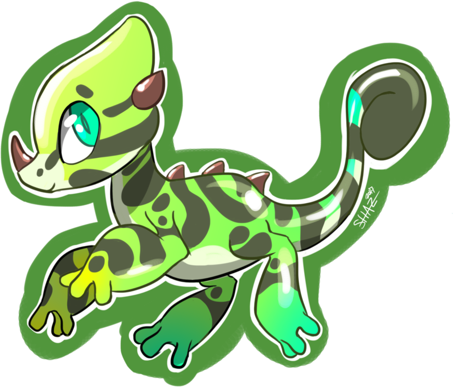 Chameleon Sticker By Slime-tiger - Cartoon (994x804)