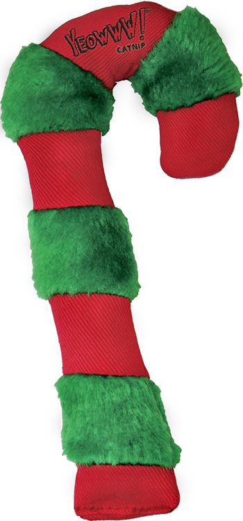 Holiday Candy Cane Organic Catnip Toy - Cat Christmas Toys Png (350x750)