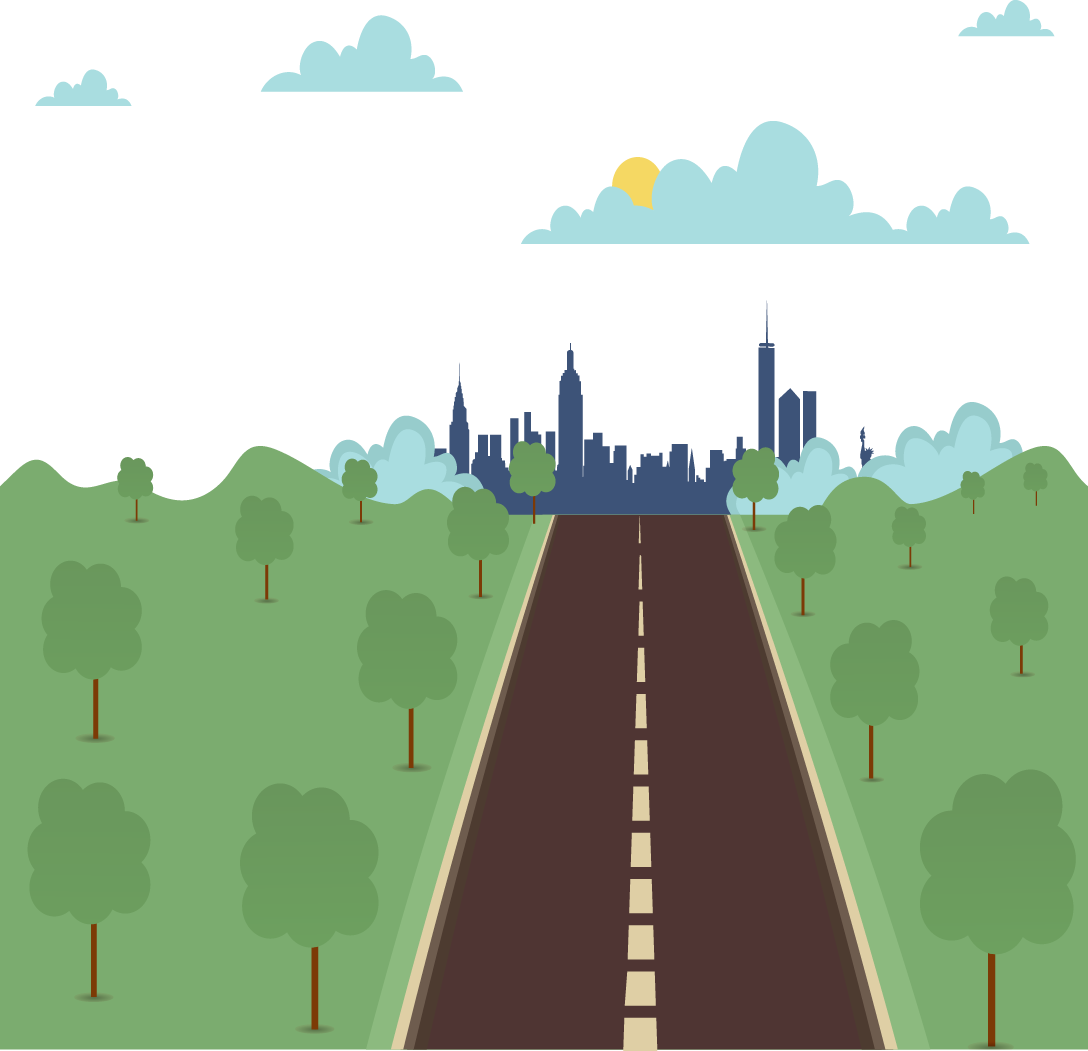 Flat Design Illustration - Wir Errichteten Diese Stadt... (new York) Mousepad (1088x1051)