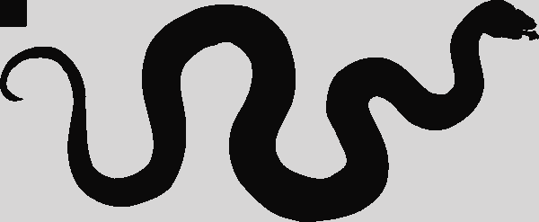 Snake Clip Art Black And White Snake Clipart Black - Snake Silhouette (600x247)