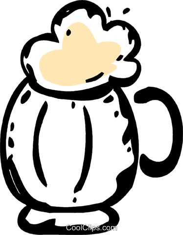 Mug Of Beer Royalty Free Vector Clip Art Illustration - Mug Of Beer Royalty Free Vector Clip Art Illustration (374x480)