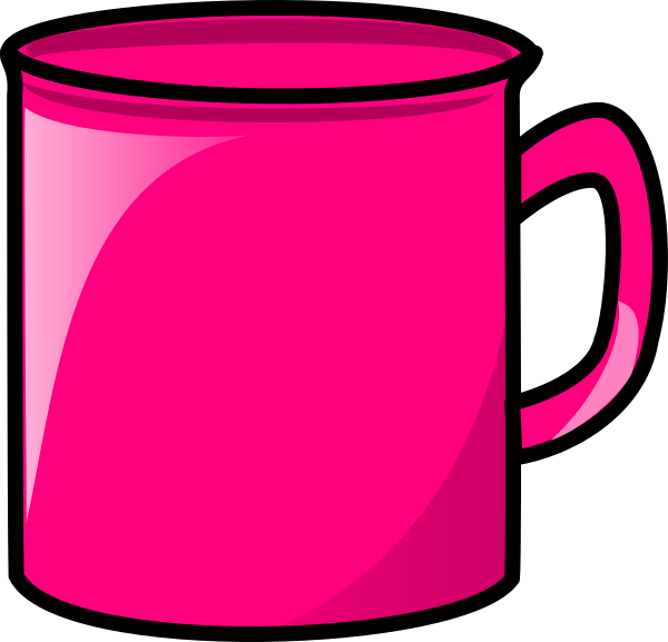 Pink Mug Clip Art At Clker Com Vector Clip Art Online - Clip Art (600x577)