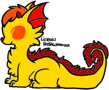 Cute Fire Dragon By Freakwolffreakish - Cartoon (400x346)