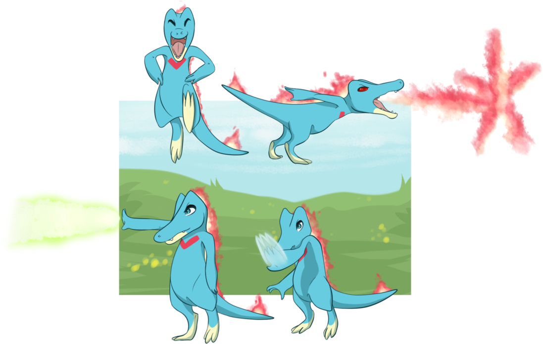 Bounce, Fire Blast, Solarbeam, Dragon Claw By Silvercrosspokemon - Cartoon (1125x710)