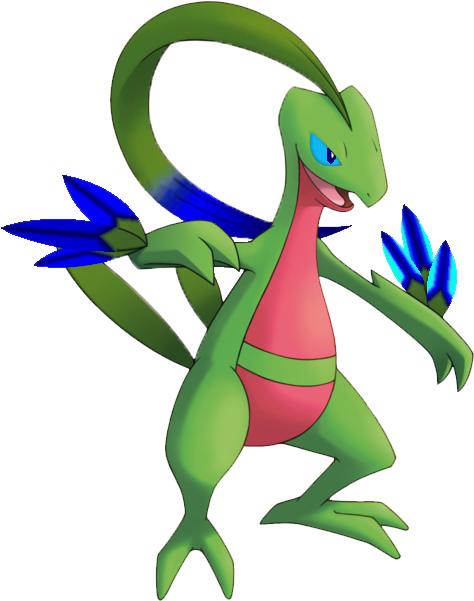 Tiempo Grovyle By Fire Star Bird - Pokemon Mystery Dungeon Grovyle (500x624)