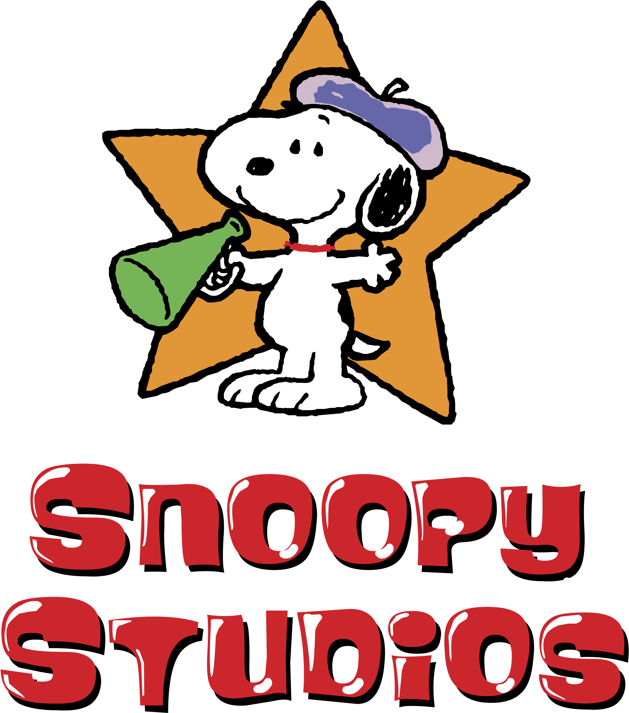 Snoopy Studios Logo Black And White - Snoopy (2400x2400)