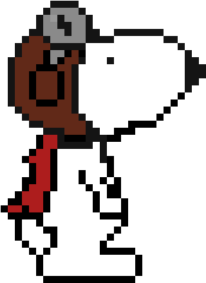 Snoopy Ok - Perler Bead Patterns Snoopy (580x590)