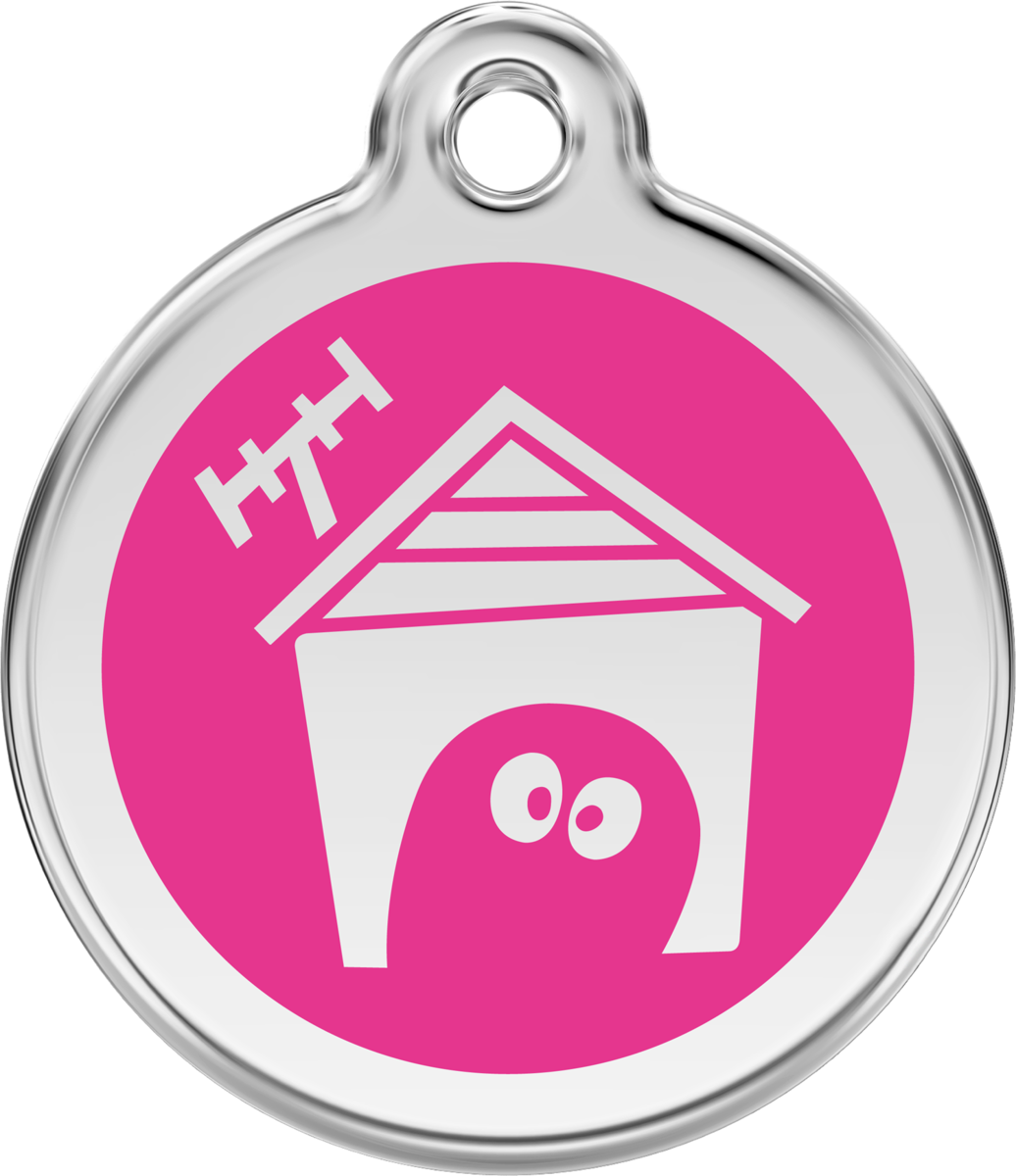 Hover To Zoom - Red Dingo Dog House Pet Id Tag - Red (1036x1200)