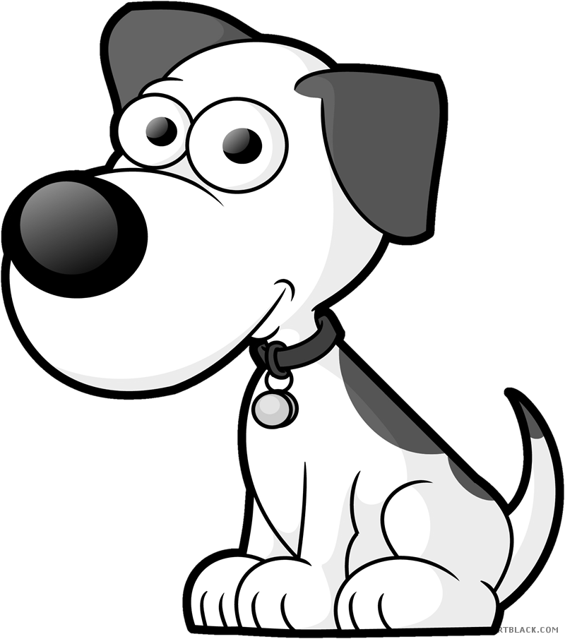Dog High Quality Animal Free Black White Clipart Images - Cartoon Pictures Of Dogs (800x905)