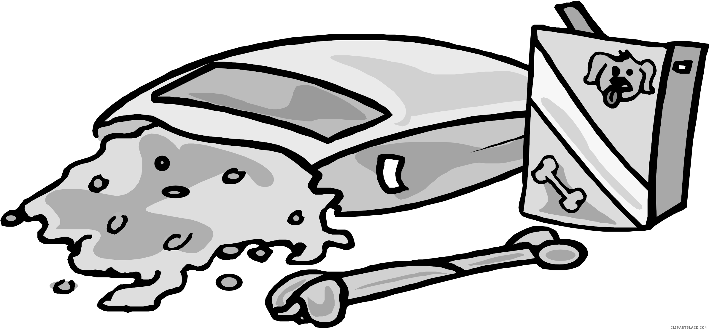 Dog Animal Free Black White Clipart Images Clipartblack - Dog Food (2400x1120)