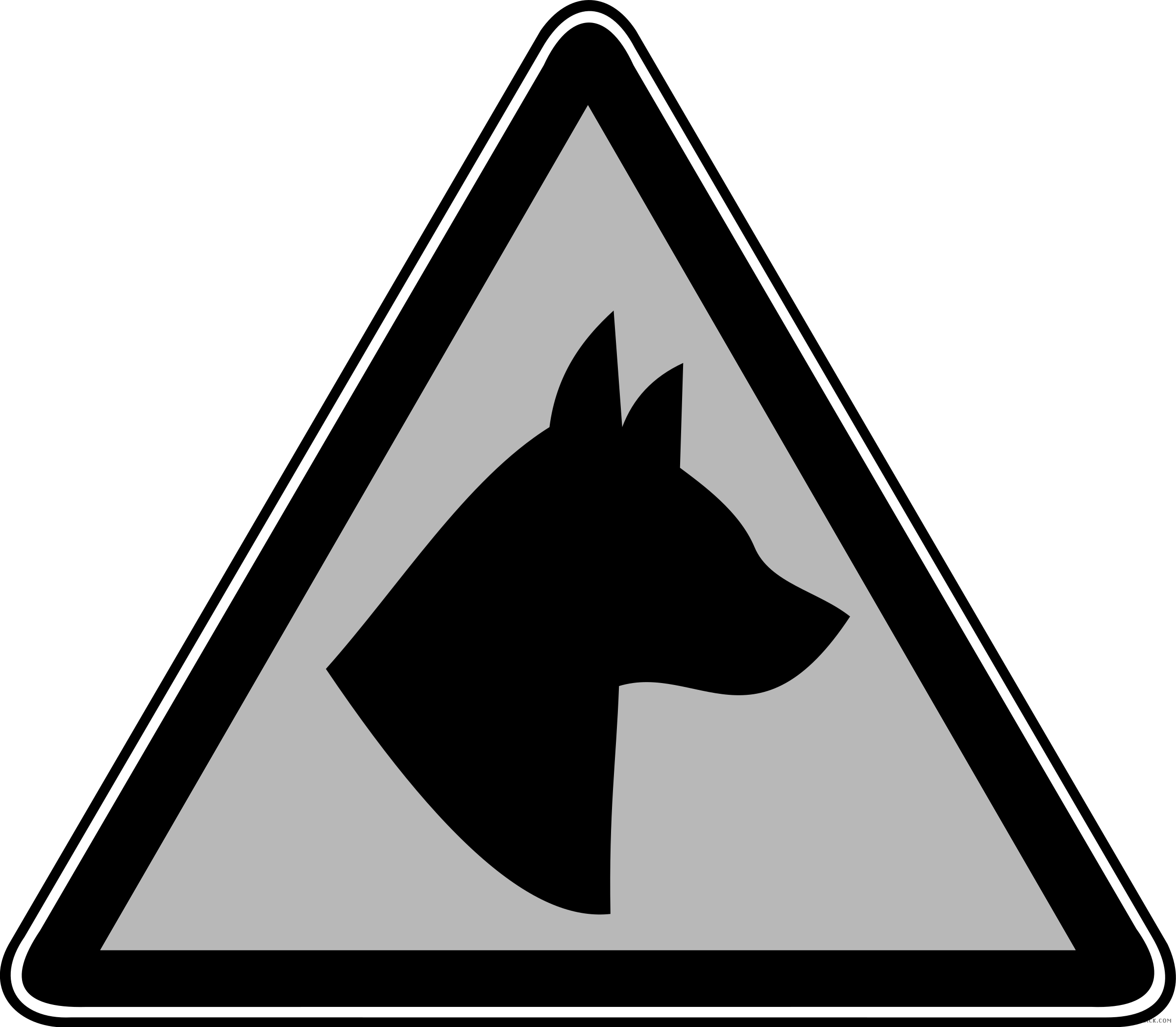 Dog Animal Free Black White Clipart Images Clipartblack - Dog (2400x2096)