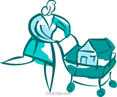 Woman Shopping For A New Home Royalty Free Vector Clip - Woman Shopping For A New Home Royalty Free Vector Clip (480x398)