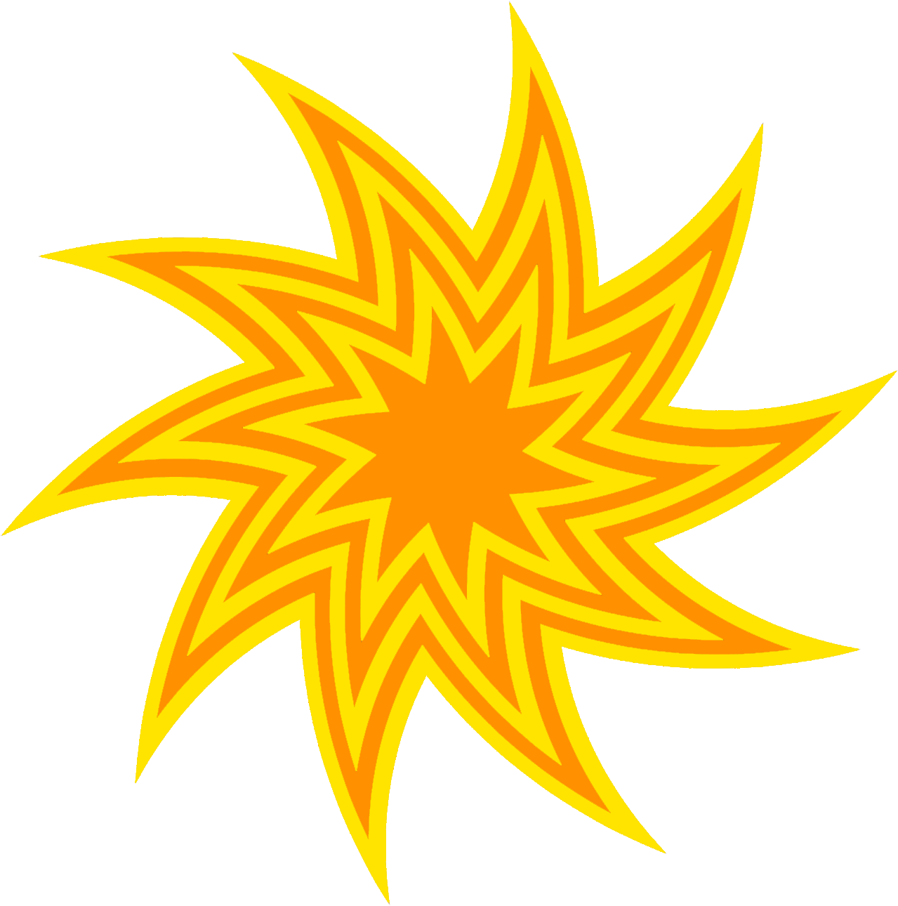 Yellow Black Swirling Star, Yellow Orange Swirling - Fondazione Di Sardegna Logo (1476x1476)