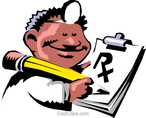 Prescribe Cliparts - Doctor Writing Prescription Clipart (480x388)