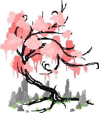 Cherry Blossom Clipart Transparent Tumblr - Transparent Cherry Blossom Gif (500x400)