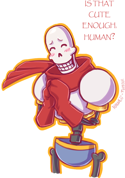 Tumblr Ask - Papyrus Transparent Cute (477x697)