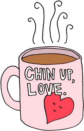 Free Coffee Mug Drawing Tumblr - Alcatel Pixi 4 (6"inch 4g) Fashion Trend Protecteur (500x647)