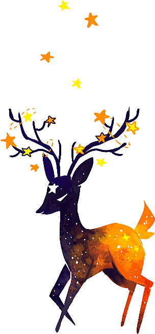 Doe Deer Drawing Tumblr Download - Jewelry Series Animal Series Flower Series Totem Series (500x700)