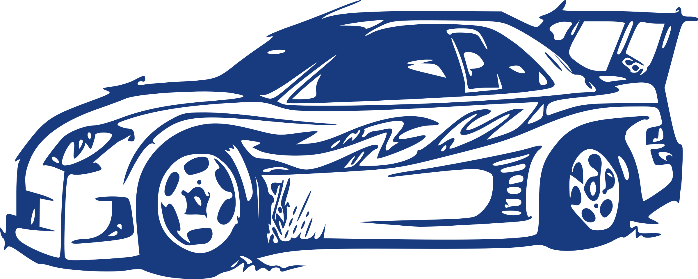 Sports Car Drawing Clip Art - Sports Car Clipart Png (2400x962)