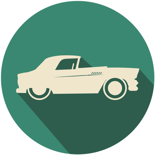 Flat Retro Car Icon Transparent Png - Car Icon Flat Png (512x512)