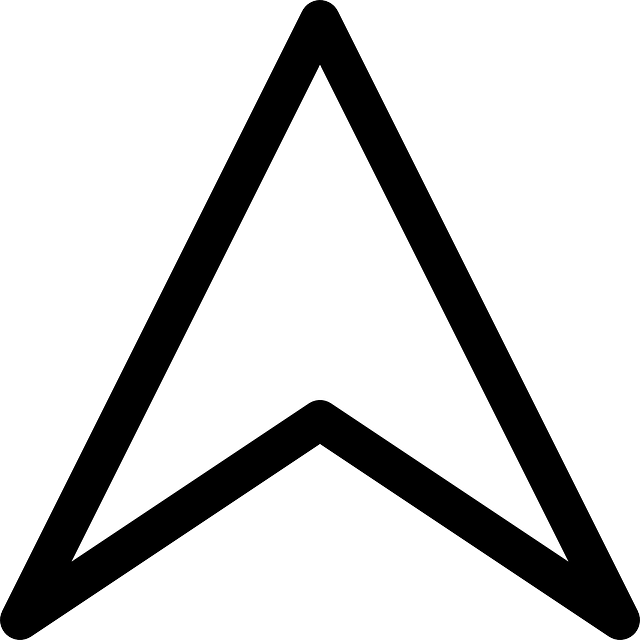 Up Arrow, North, Up - Arrowhead Png (640x640)
