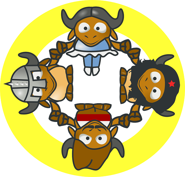 Circle, Hands, Holding, Cartoons, Cows, Cartoon - Baby Gnu (640x614)