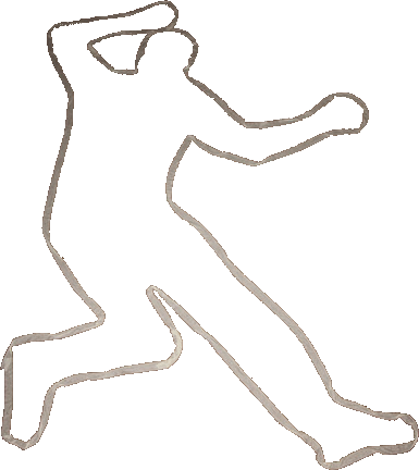 Dead Body Clipart - Dead Body Outline Png (385x432)