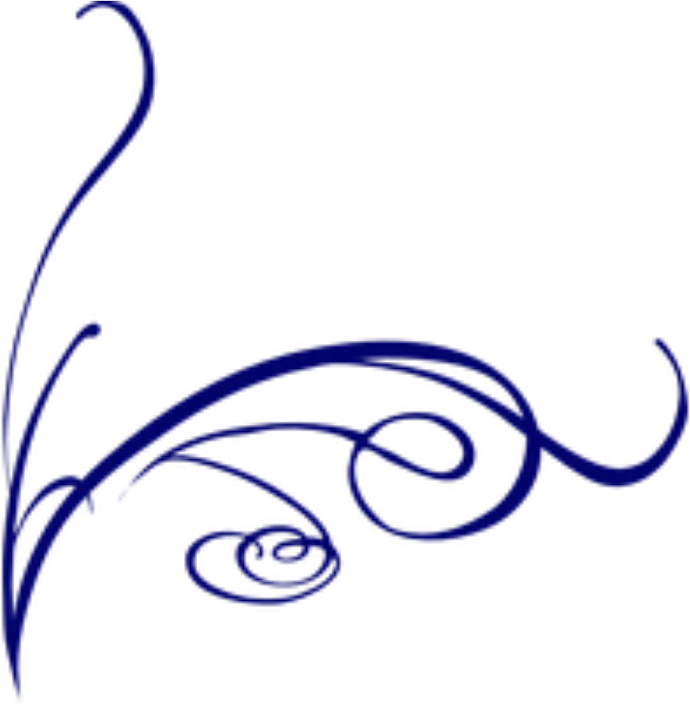 Ftestickers Swish Swirl Border Corner Blue - Corner Swirls With Transparent Background (1024x1024)