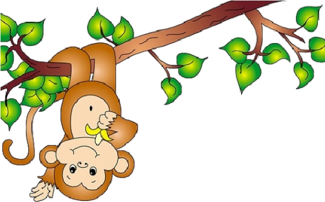 Year Of The Monkey Clipart Tree Clipart - Monkey On A Tree Cartoon (640x480)
