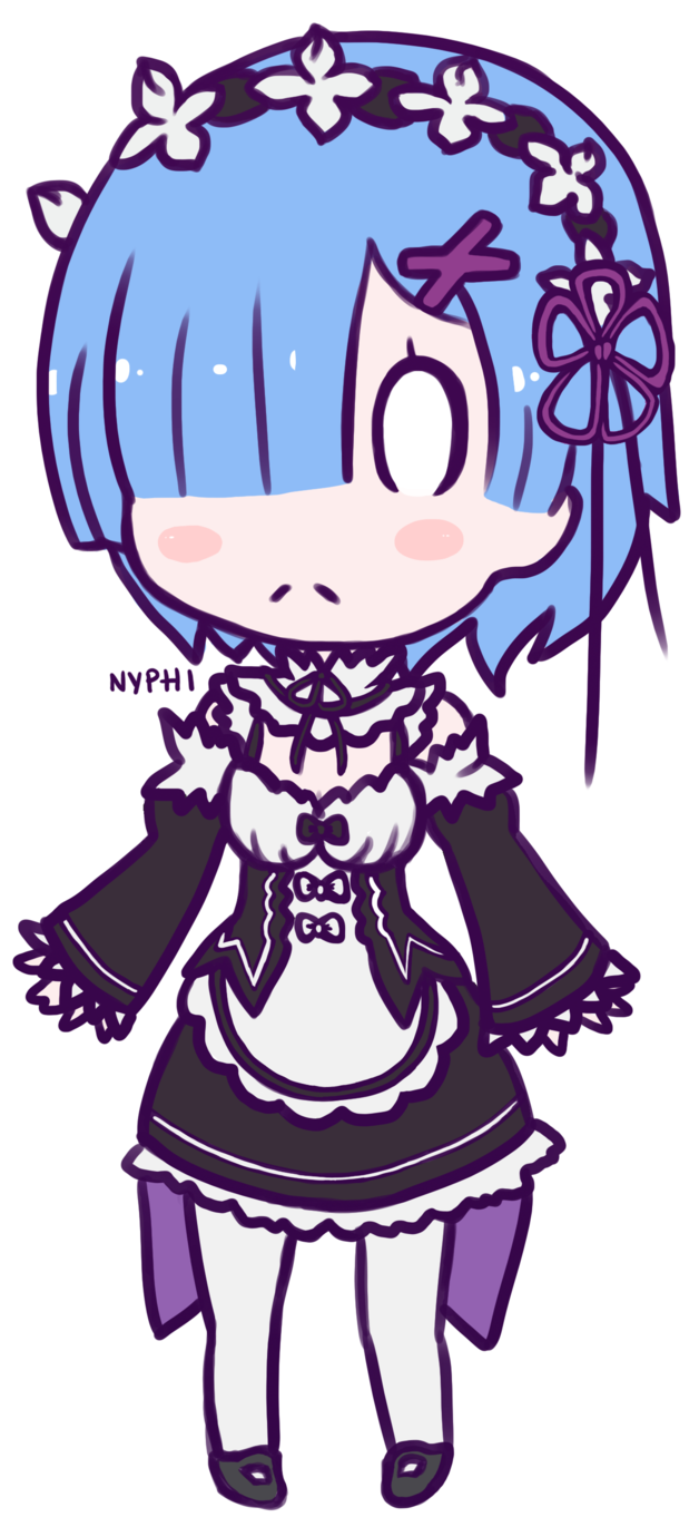 Chibi Rem ~ By Nyphi - Chibi Rem Re Zero (900x1526)