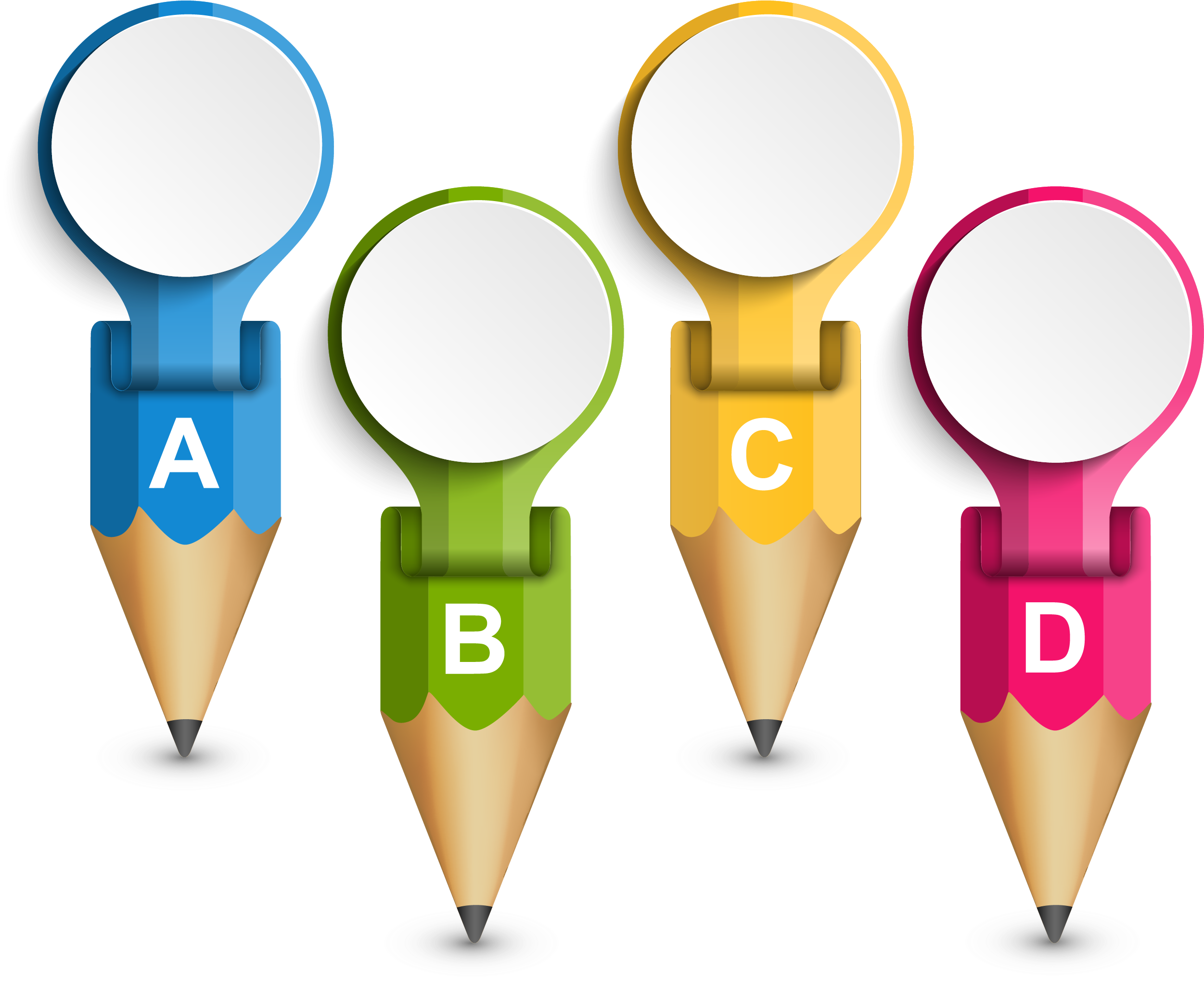 Paper Infographic Pencil Template - Vector Graphics (3001x2373)