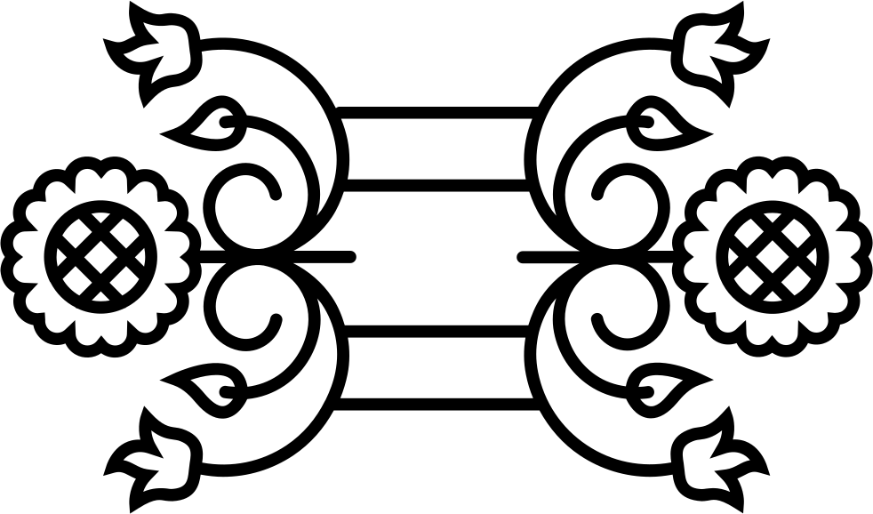 Floral Mirror Effect Design With Leaves And Vines Comments - Floral Design (982x578)