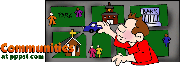 Places Clipart Community - Places In The Community Ppt (709x281)