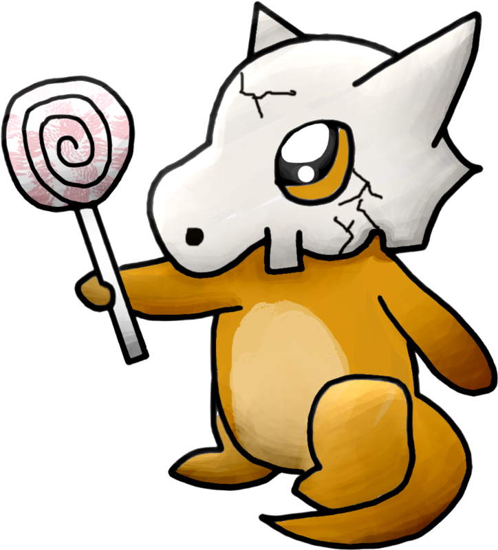 Lollipop Cubone By Skullkidgirl - Cartoon (784x1019)