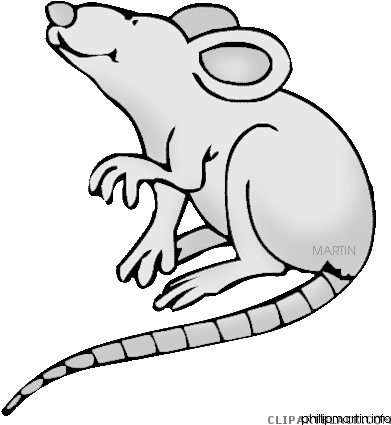 Rat Animal Free Black White Clipart Images Clipartblack - Rat Clip Art (410x450)