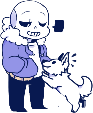 Chibi Annoying Dog By Alkiton - Undertale Sans And Annoying Dog (365x444)