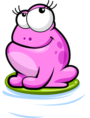 Frog Witch At Kruenpeeper Creek Country Gifts For $6 - Pink Frog Clip Art (312x408)