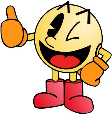 Transparent Retro Pac-man Render By Jerimiahisaiah - Pac Man Vector Free (425x425)