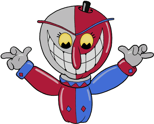 Beppi The Clown - Cuphead Beppi The Clown Png (525x486)