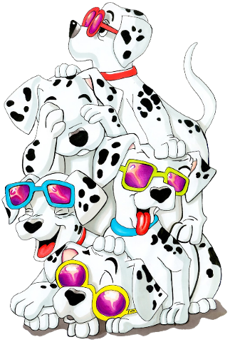 Cartoon Dalmatian Head Clip Art - Baby Dalmatian Cartoon (323x480)
