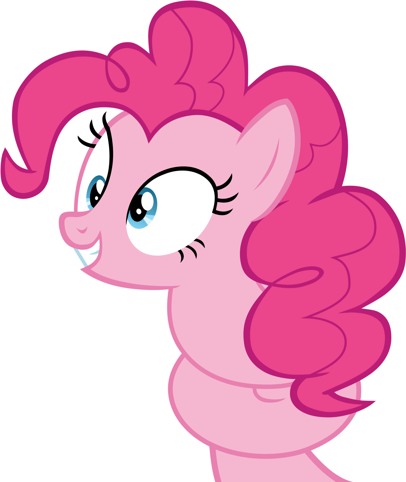 Pinkie Pie Curling Her Neck By Hendro107 - Chancellor Puddinghead (1600x1857)